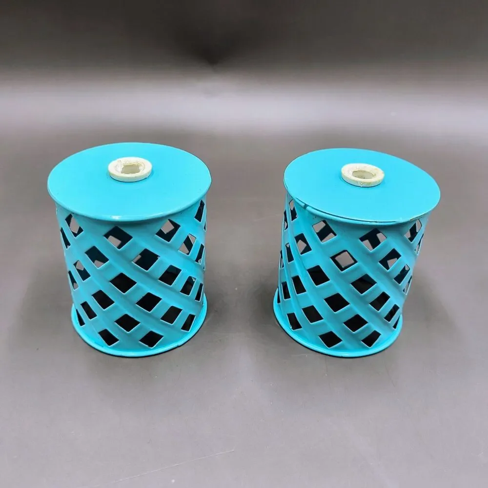 Lot of 10 Metal Lattice String Light Covers for Patio Garden Lights Multicolor